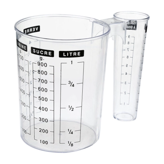 3 Verre mesureur Avec Deux vases Différents 1 litre