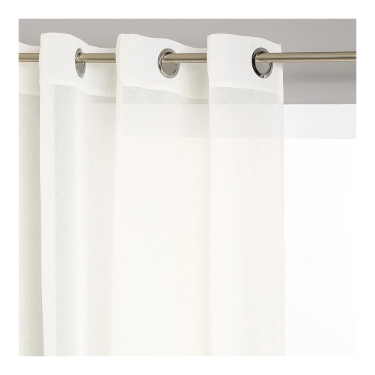 Voilage Avec Oeillets, Couleur Blanc Cassé.