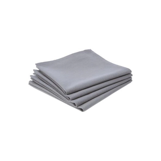 Lot De 4 Serviettes En Coton Gris
