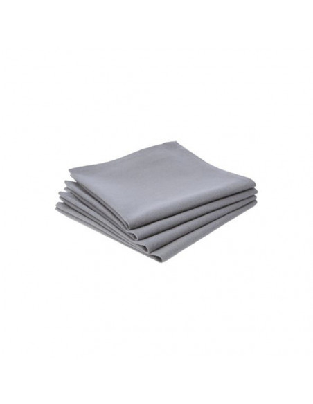 Lot De 4 Serviettes En Coton Gris