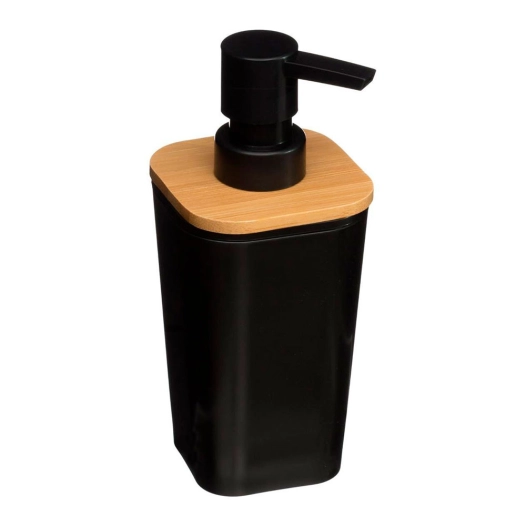 Distributeur De Savon De Bain Bambou-Noir Collection 'NATUREO'