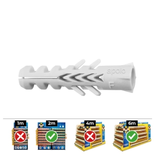 Boite De 100 Chevilles Nylon Doubles, Anti Mouvement Din/Ref Nf6 Celo