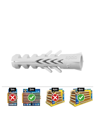 Boite De 100 Chevilles Nylon Doubles, Anti Mouvement Din/Ref Nf8 Celo