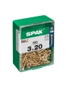 Boîte 100 Unités. Vis A Bois Spax Cab. Plat Yellox 3.0x20mm Spax