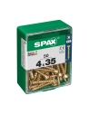 Boîte 50 Unités. Vis A Bois Spax Cab. Plat Yellox 4.0x35mm Spax