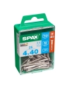 Boîte 25 Unités. Vis A Bois Spax Cab. Plat Inox A2 4.0x40mm Spax