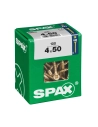 Boîte 100 Unités. Vis A Bois Spax Cab. Plat Yellox 4.0x50mm Spax