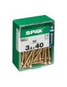 Boîte 50 Unités. Vis A Bois Spax Cab. Plat Yellox 3.5x40mm Spax