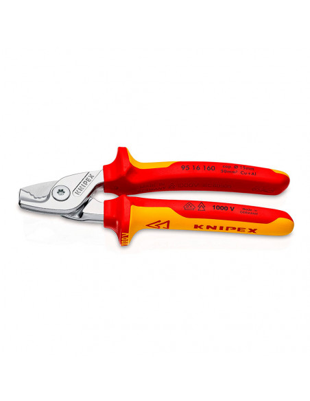 Ciseaux à Câble Knipex Coupe nette pour câbles cuivre et aluminium - KNIPEX