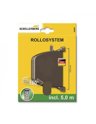 Enrouleur de volet roulant Pivotant 180° 28x159x120mm Marron