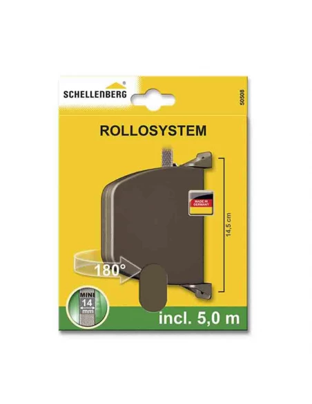 Enrouleur de volet roulant Pivotant 180° 28x159x120mm Marron