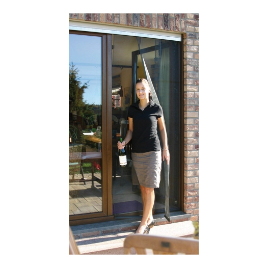 Moustiquaire Couleur Anthracite En Rideau Telescopique 95 X 220 Cms.