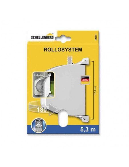 Enrouleur Pivotant 180° 34x188x156mm Marron