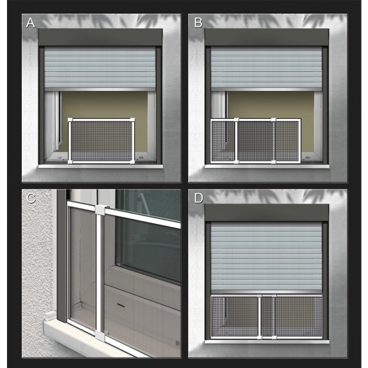 Moustiquaire Avec Cadre Extensible Blanc Dimensions: 50x75-142cm