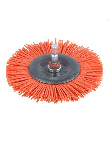 Brosse À Disque En Nylon, 1/4'' Axe Hexagonal Ø100x10mm 1502000 Wolfcraft