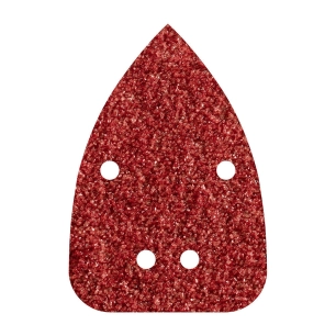 Pack 10 Feuilles Abrasives Adhesives, Corindon, Grain 80, Perforees 96x136mm 1757000 Wolfcraft