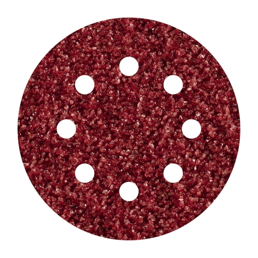 Pack De 5 Feuilles Abrasives Adhesives, Corindon, Grain 40, Perforées Ø125mm 2069000 Wolfcraft