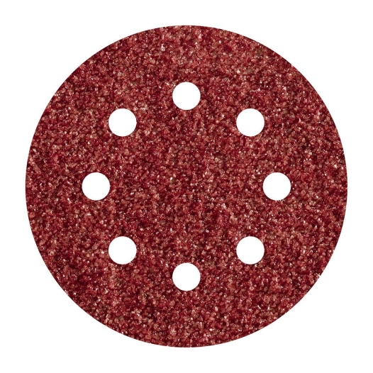 Pack De 5 Feuilles Abrasives Adhesives, Corindon, Grain 80, Perforées Ø125mm 2070000 Wolfcraft