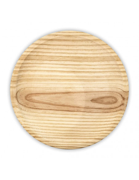 Assiette Spéciale Pieuvre En Bois 22cm Fm