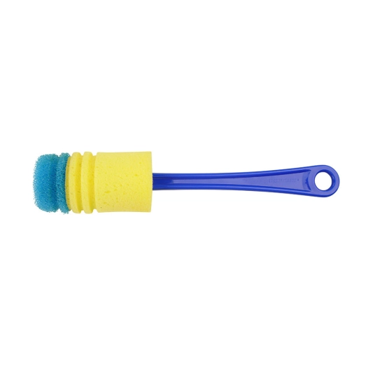 Brosse Nettoyage Bouteilles 31cm Couleur Bleu/Jaune Fackelmann