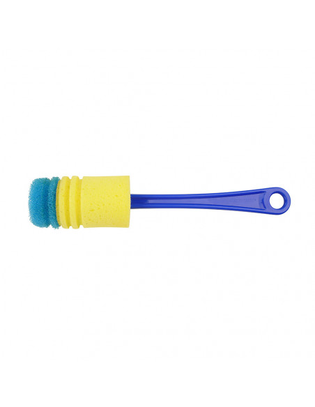 Brosse Nettoyage Bouteilles 31cm Couleur Bleu/Jaune Fackelmann