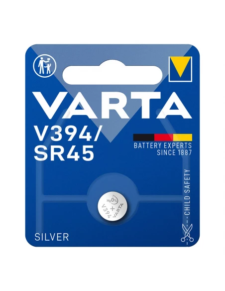 Micro Pile Bouton Varta Silver Sr45 - V394 1,55v (EMBALLAGE 1 Unit) Ø9,5x3,6mm