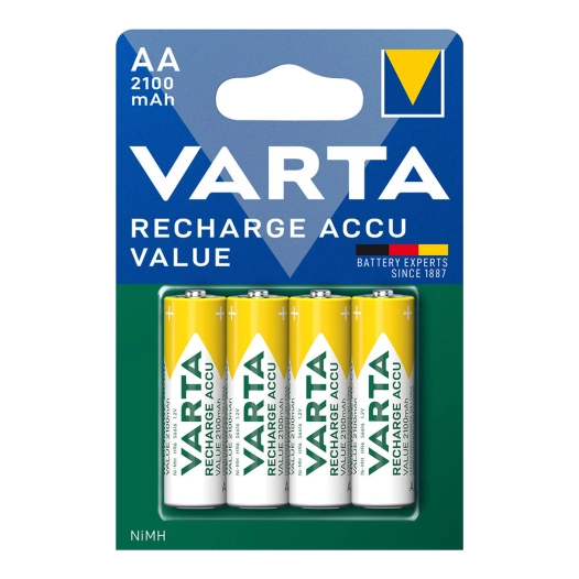 Pile Varta Rechargeable Accu Aa - Lr06 2100ma (EMBALLAGE 4 Unit) Ø14,5x50,5mm