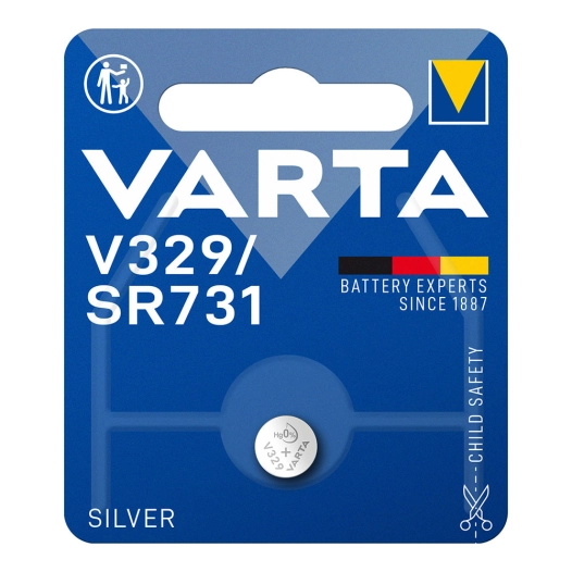 Micro Pile Bouton Varta Sr73 - V329 1,55v (EMBALLAGE 1 Unit) Ø7,9x3,1mm