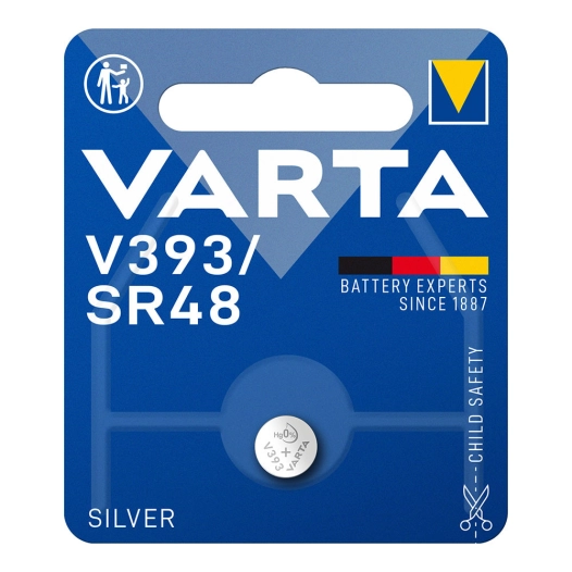 Micro Pile Bouton Varta Silver Sr48 - V393 1,55v (EMBALLAGE 1 Unit) Ø7,9x5,4mm