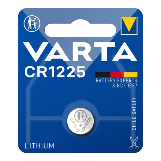Pile Varta Lithium Cr1225 3v (EMBALLAGE 1 Unit) Ø12,5x2,5mm