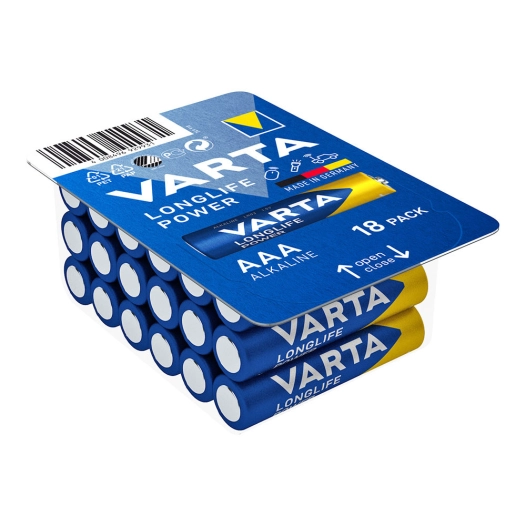 Pile Varta Longlife Power Aaa - Lr03 Boite 18 Unit Ø10,5x44,5mm