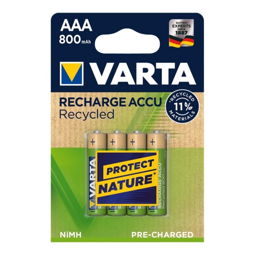 Pile Varta Rechargeable Accu Aaa - Lr03 800ma (EMBALLAGE 4 Unit) Ø10,5x44,5mm
