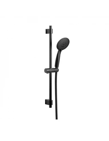 Ensemble De Barre De Douche En Acier Inoxydable Young Line 66cm, Noir Mat 25451100 Wenko
