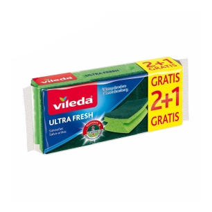 Éponge À Récurer Verte 2+1 Ultrafresh 162297 Vileda