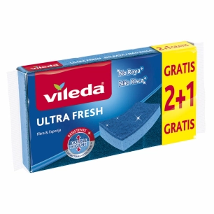 Course Ultra Fresh Non Rayée Avec Éponge 2 + 1 166459 Vileda