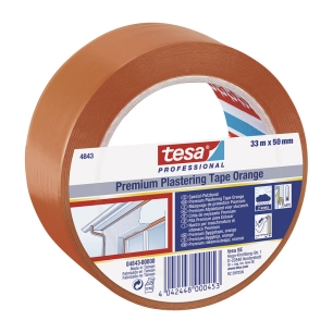 Tesa 4843 Ruban D'enduit Premium. 33m X 50mm Orange