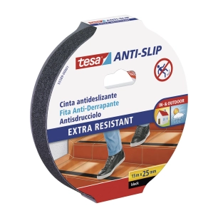 Tesa Ruban Antidérapant 15m X 25mm Noir