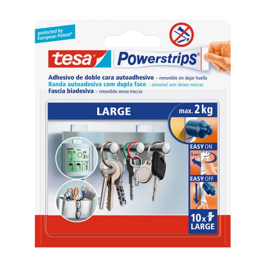 3 Tesa Powerstrips Remplacement Bande Adhésive Double Face Big 58060