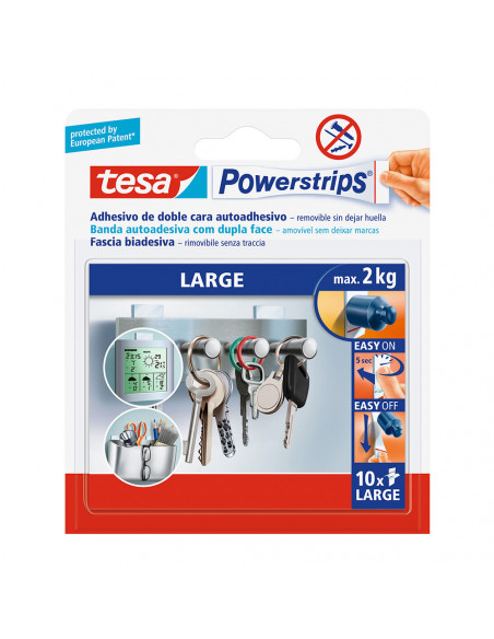 3 Tesa Powerstrips Remplacement Bande Adhésive Double Face Big 58060