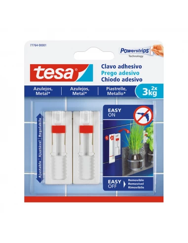 8 Clous Adhésifs Jusqu'à 3kg Tuile 77764 Tesa