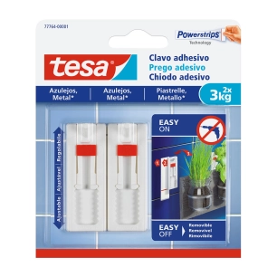 8 Clous Adhésifs Jusqu'à 3kg Tuile 77764 Tesa