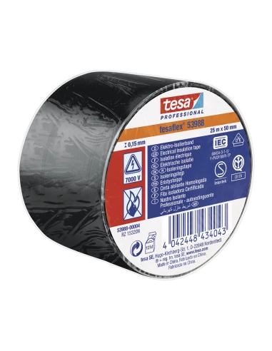 Tesa 53988 Ruban Isolant Approuvé 25m X 50mm Noir