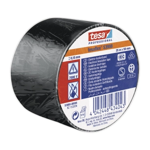 Tesa 53988 Ruban Isolant Approuvé 25m X 50mm Noir