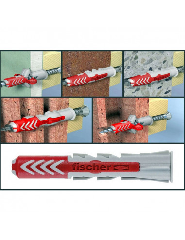 Cheville Fischer Duopower 8x40s + Vis 5,5x50mm Boîte 50 U. 555108