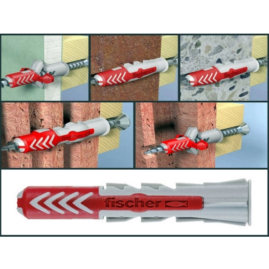 Cheville Fischer Duopower 8x40s + Vis 5,5x50mm Boîte 50 U. 555108