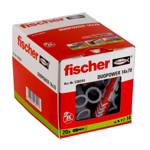 Pack 20 Bouchons Murales Duo Power 14x70 538244 Fischer