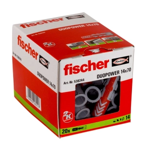 Pack 20 Bouchons Murales Duo Power 14x70 538244 Fischer