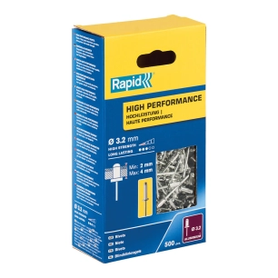 16 Rivets hautes performances Ø3.2 x 8mmALU - Boite de 500