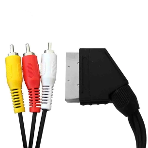 Euro Connecteur Mâle À 3 Rca Sortie 1,5m