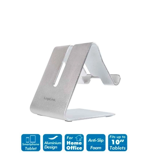 Support Pour Smartphone Et Tablette, Aluminium Logilink